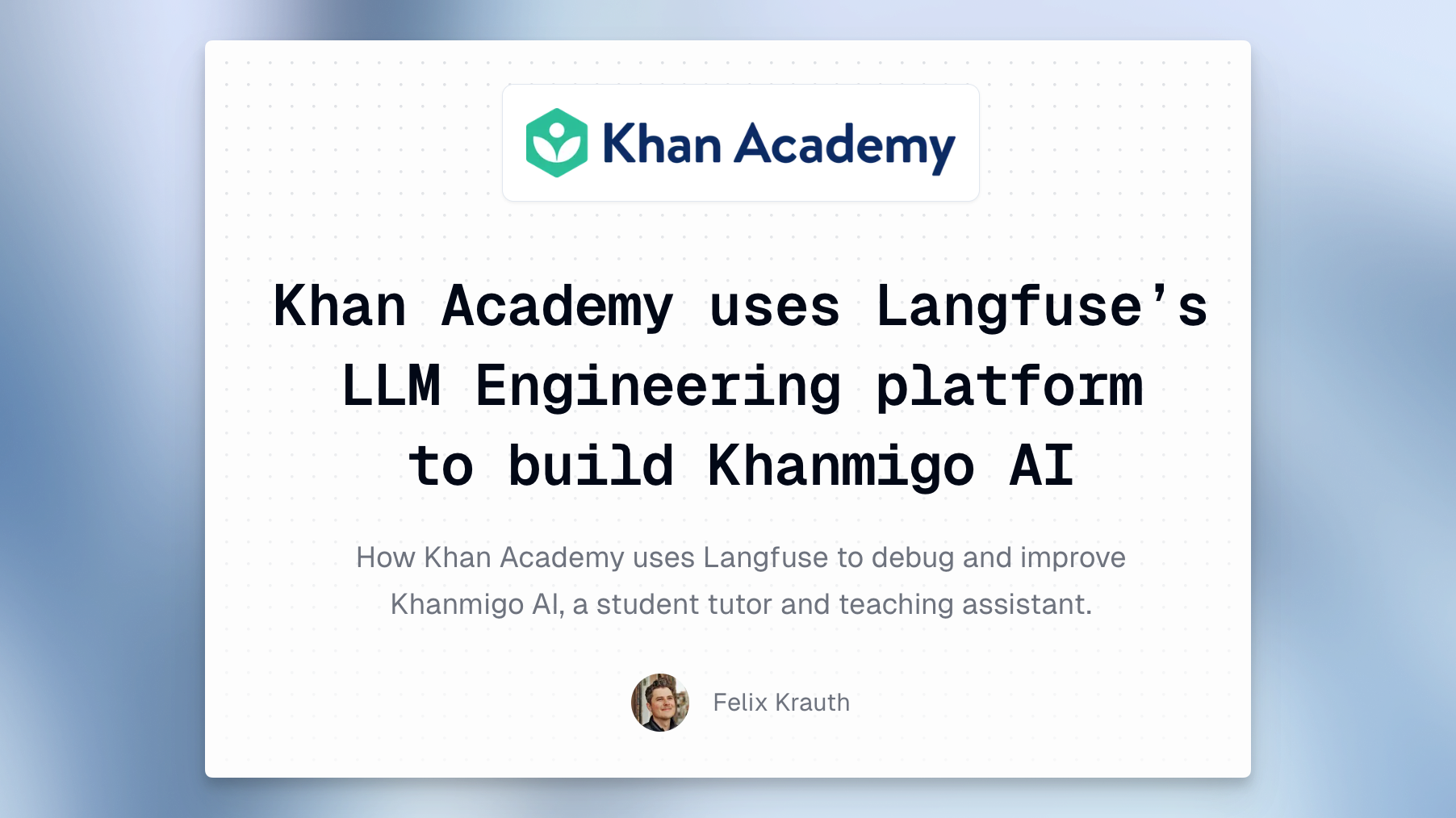 Khan Academy case study