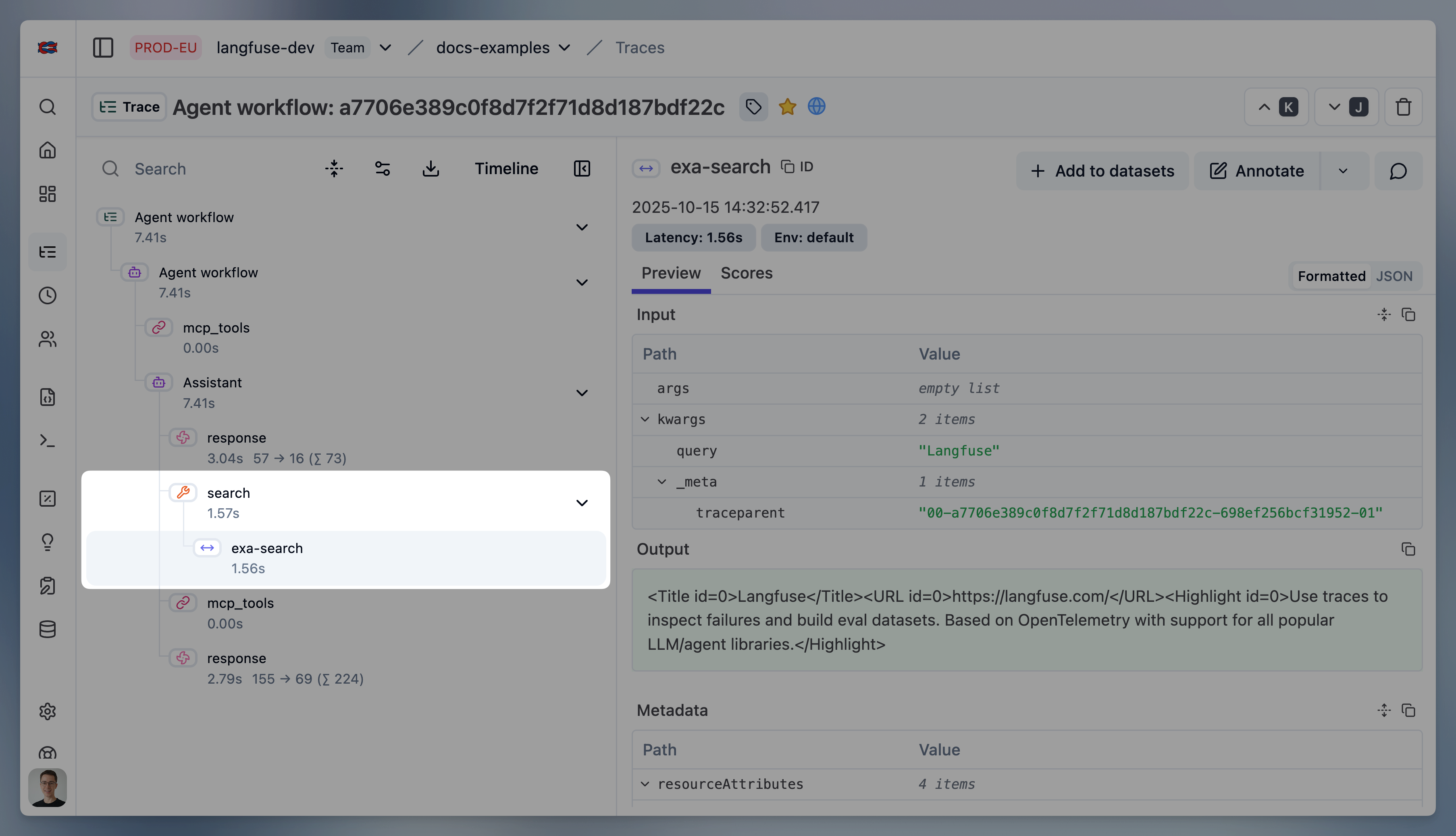 MCP Tracing Screenshot