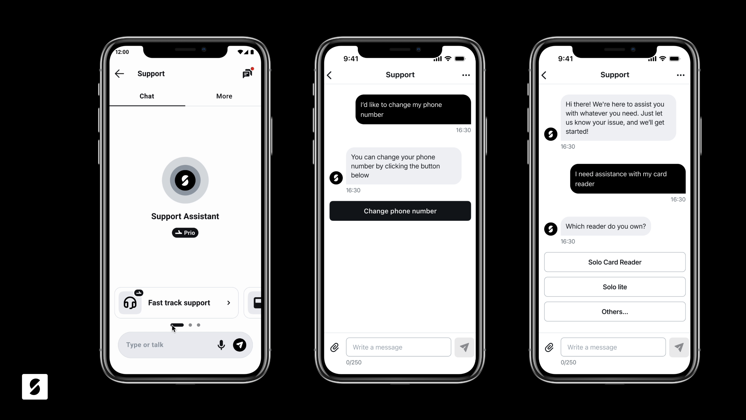 Screenshot of SumUp Merchant Support on Mobile