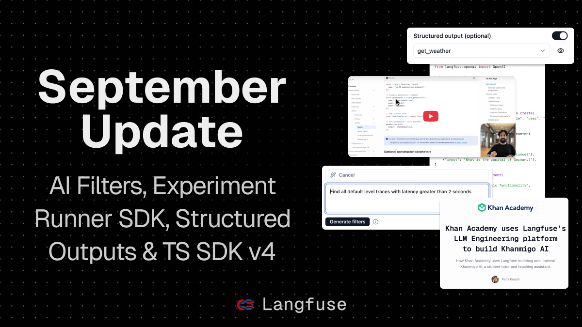Langfuse September Update